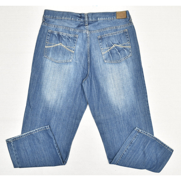 Red Camel Men's Jeans Zip Solid 100% Cotton Blue Size 38x30 Straight Denim - Picture 1 of 8